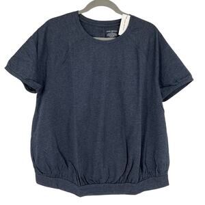 Lane Bryant Short Sleeve Black Top Size 14/16 NWT